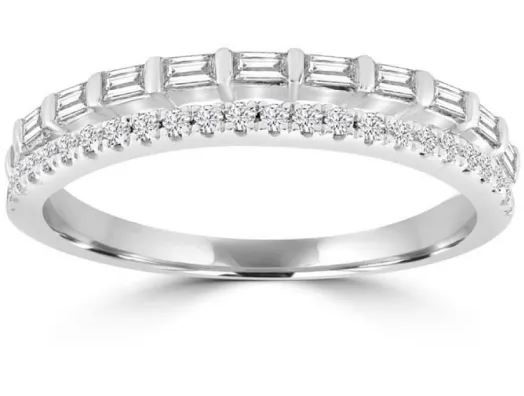 9K WHITE GOLD 0.50CT HI I1 DIAMOND NECKLACE 40+5cm