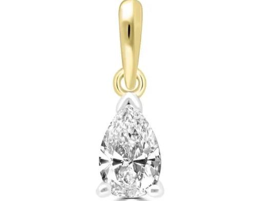 18K WHITE GOLD 0.33CT HI I1 DIAMOND PENDANT