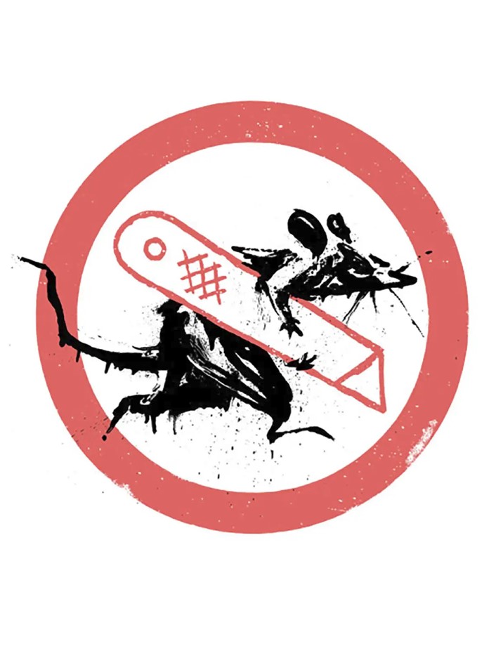 Cut & Run - BANKSY Limited Ed Poster #1 Rat (GOMA 2023)