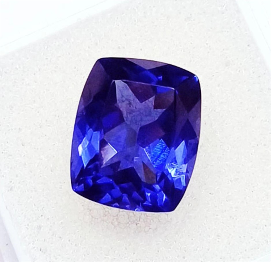 9.90ct Cushion Cut Blue Tanzanite Gemstone