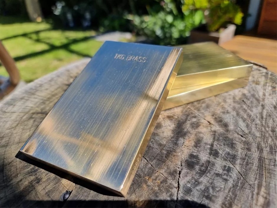 One kg Brass Ingot - 1000g Pure Brass Bar - Brass Bullion by Great White