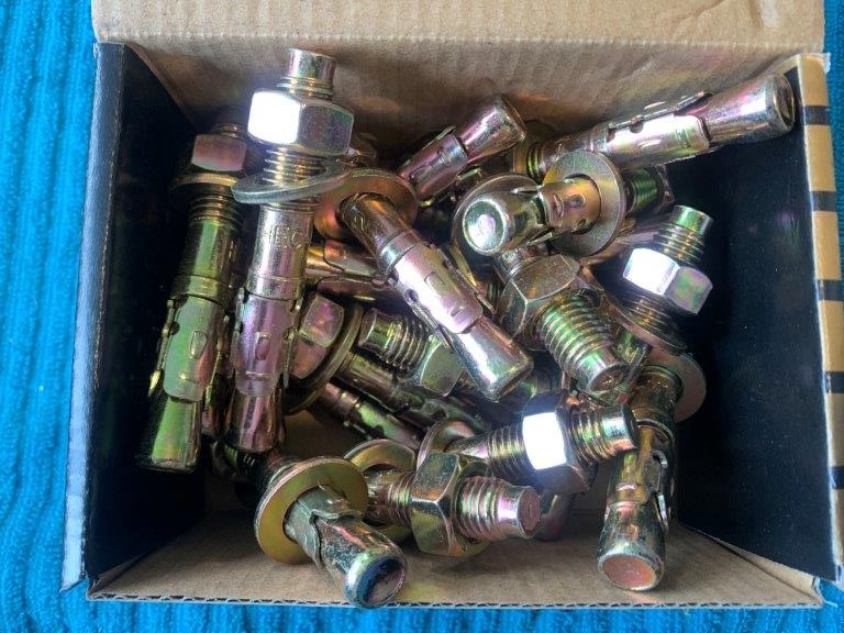 New in Boxes Hobson Zinc Yellow Passivate Claw Bolts - Quantity 4