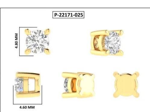 9K YELLOW GOLD ROUND 0.25CT HI I1 DIAMOND NECKLACE 40-50cm