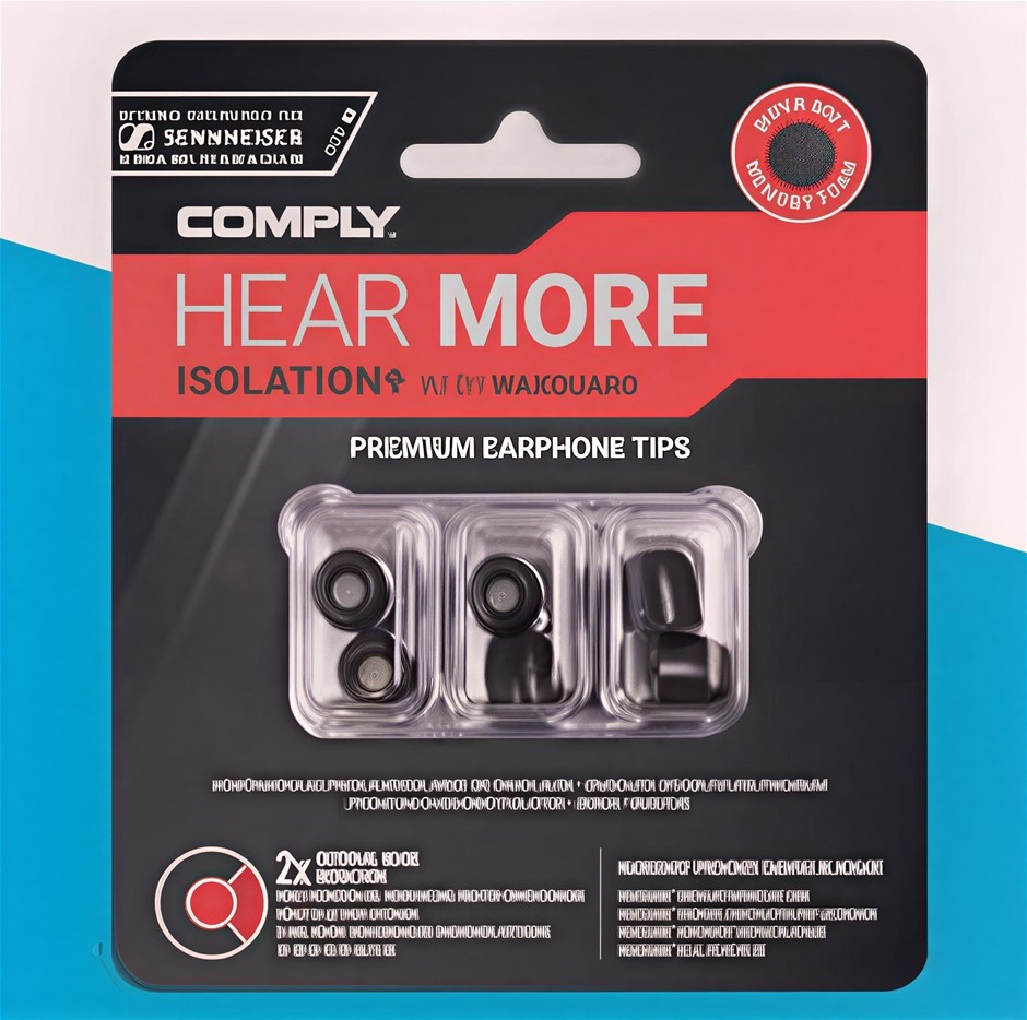 2 x Comply Foam TX-167 Sennheiser Edition Premium Earphone Tips, Large (3 P