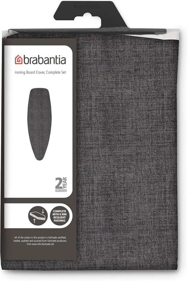 Brabantia 8mm Thick Underlay Ironing Board Cover (D Board/Denim Black) Heat