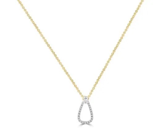 9K YELLOW GOLD 0.10CT HI I1 DIAMOND NECKLACE 40-50cm