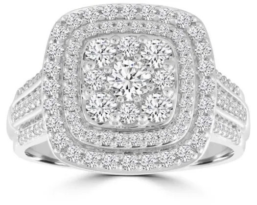 18K WHITE GOLD 1CT HI I1 DIAMOND RING