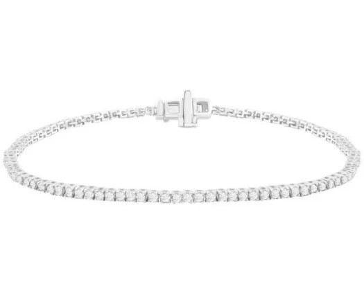 9K Yellow GOLD 1.00CT HI I1 DIAMOND Bracelet 18.5cm