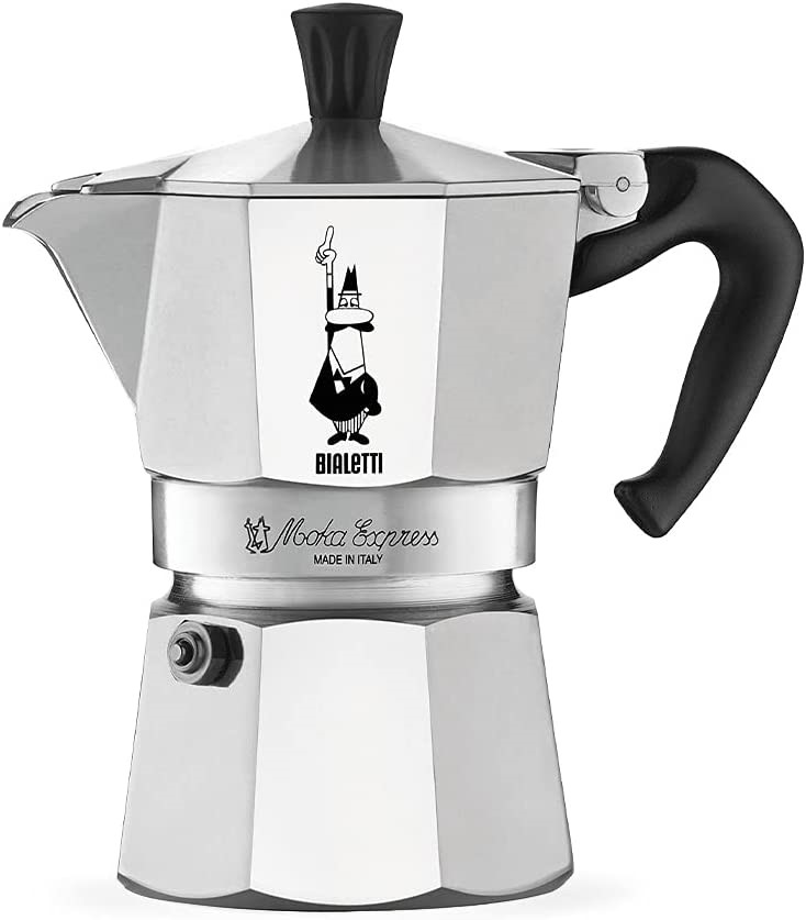 BIALETTI 6800 Moka Express Stovetop Percolator 12-Cup Silver. NB: Minor Use