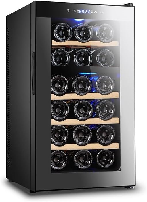 KOGAN 18 Bottle Wine Cooler, Black NB: minor use, not in box