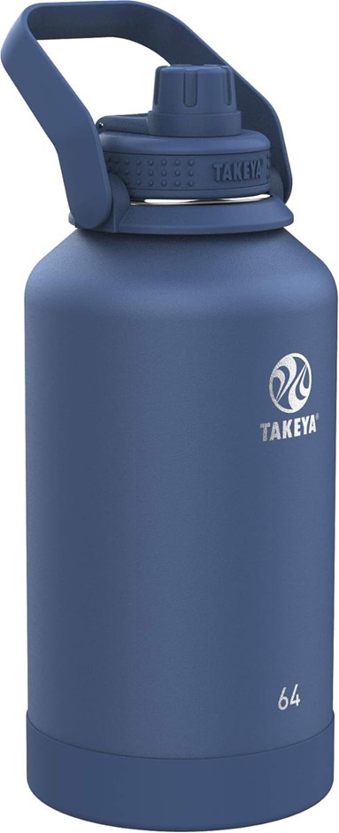 TAKEYA Actives Insulated Water Bottle w/Spout Lid, Arctic, 64 Ounce