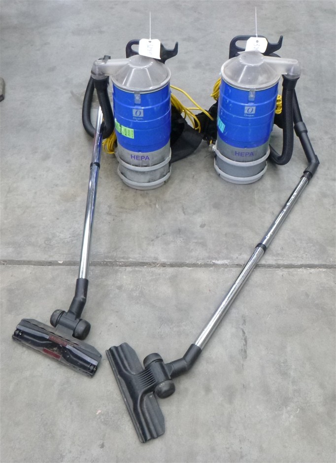 Qty 2 x Origin 150BV HEPA BE BackPack Vacuum Cleaners