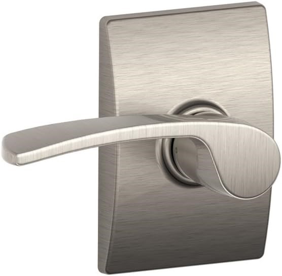 SCHLAGE Century Collection Merano Passage Lever, Satin Nickel.