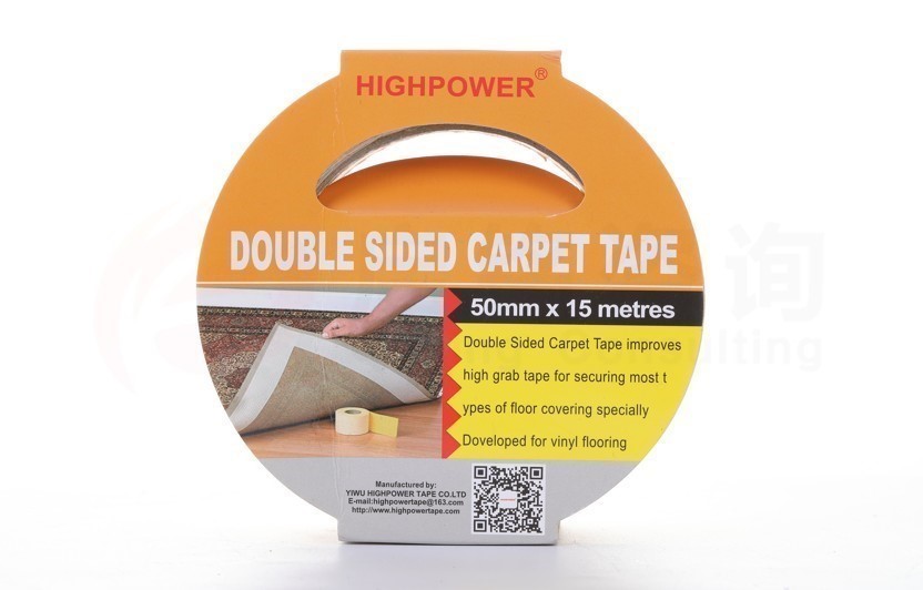 6 Rolls x HIGH POWER Double Sided Carpet Tapes, 50mm x 15M.