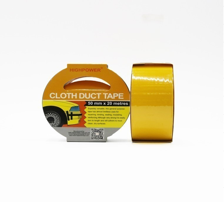 6 Rolls x HIGH POWER Cloth Duct Tape, 48mm x 20M, Yellow.