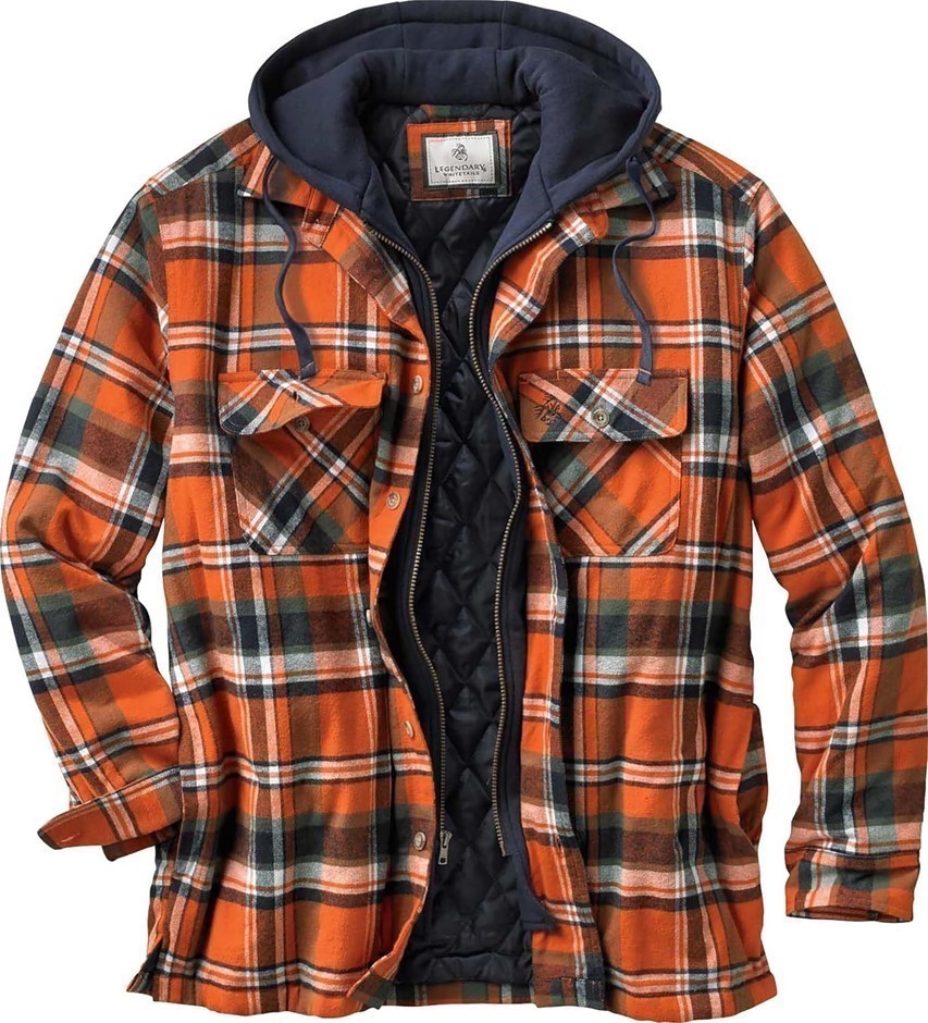 LEGENDARY WHITETAILS Men's Maplewood Hooded Shirt Jacket. Size XL Tall, Tom