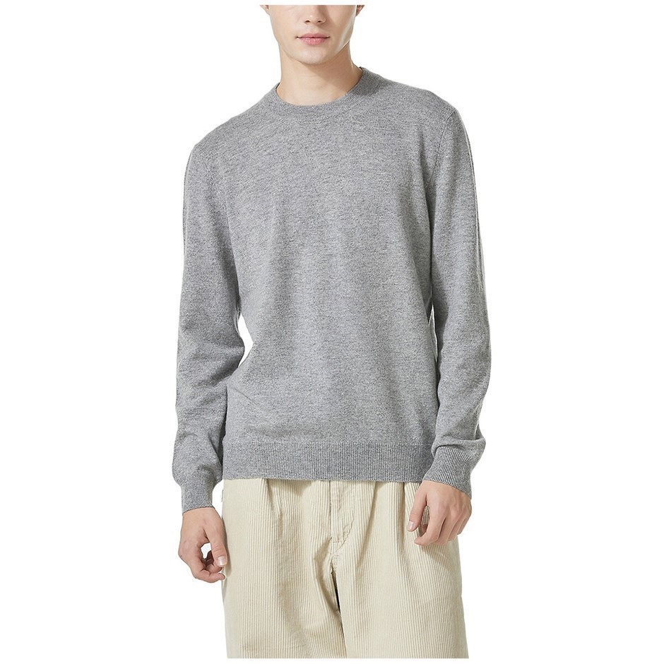 LYDIA VINE Men's Merino Wool Sweater, Size L, 100% Merino Wool, Grey. Buye