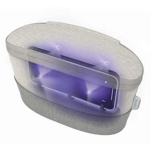 HOMEDICS UV Clean LED-C Portable Sanitiser Bag, Grey.