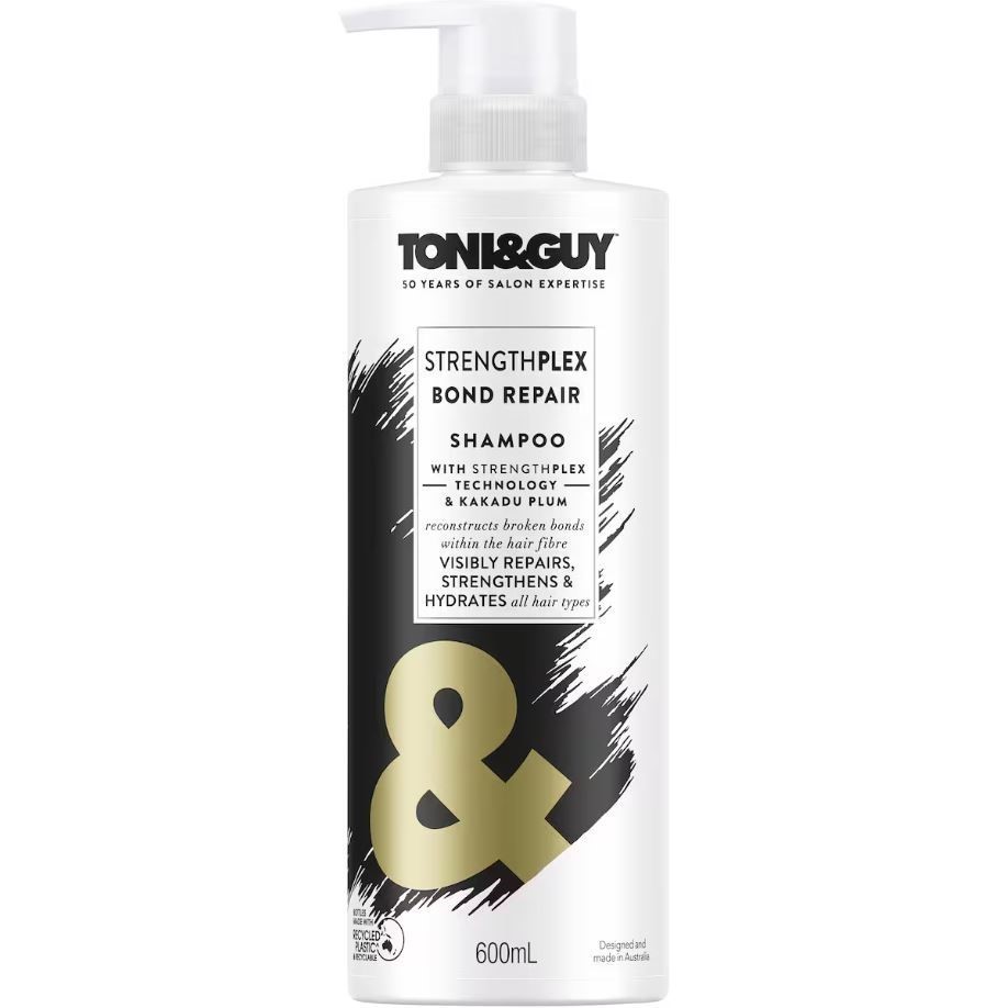 TONI & GUY Strength Plex Bond Repair Hair Shampoo & Conditioner, 600ml.
