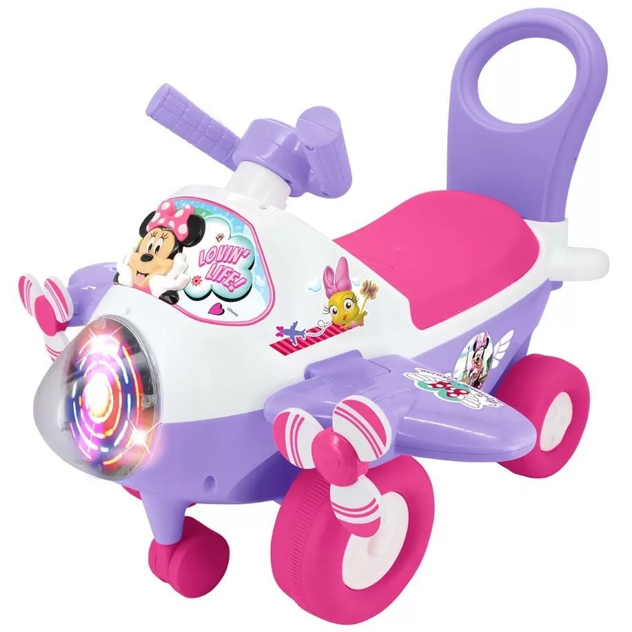 DISNEY Minnie Mouse Lights & Sounds Spinning Lights Plane Ride On Activity