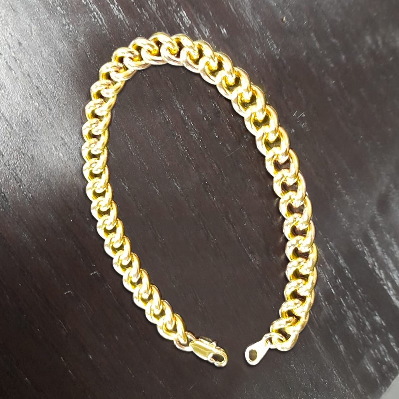 18ct Heavy Yellow Gold Plated 4.5" Euro Bracelet with Classic Parrot Clasp