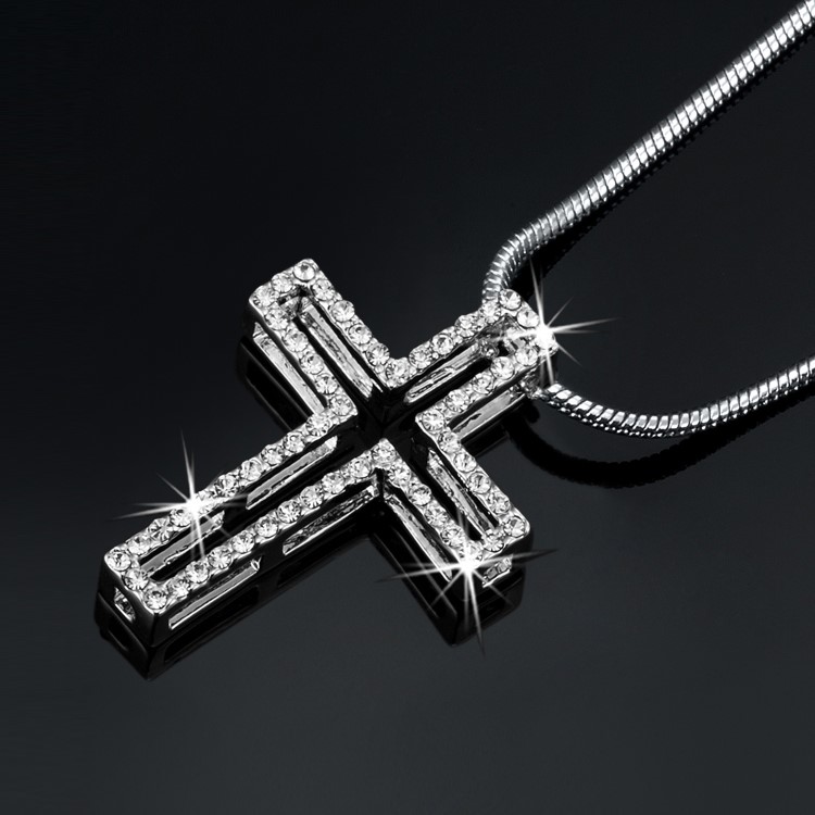 Cross Pendant Featuring 58 Crystals by Swarovski®
