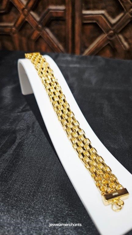 22KGoldFilled/ITALY Solid Yellow Bracelet (Stamped 22KGoldFilled/ITALY)