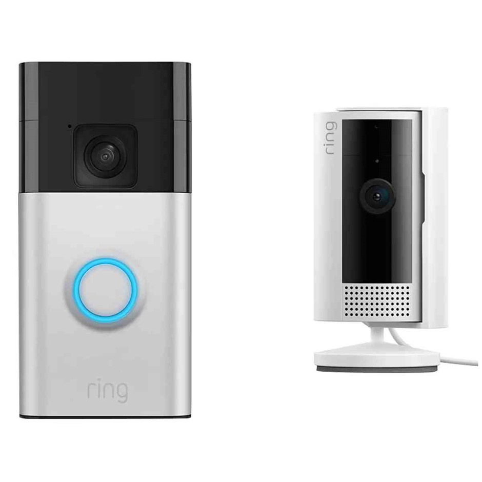RING Battery Video Doorbell With Indoor Camera 2nd Gen, White Buyers Note