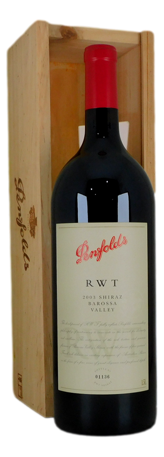 Penfolds RWT Shiraz 2003 (1 x 1.5L Magnum), SA. Cork closure