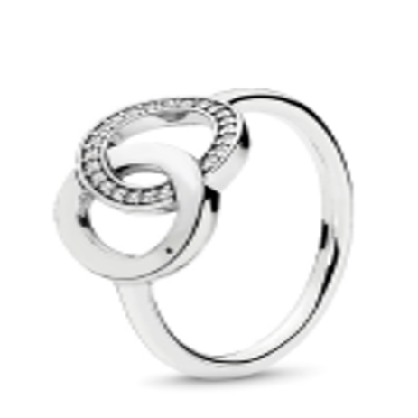 Designer Simulated Diamond Eternity Ring in Silver - US Size 8