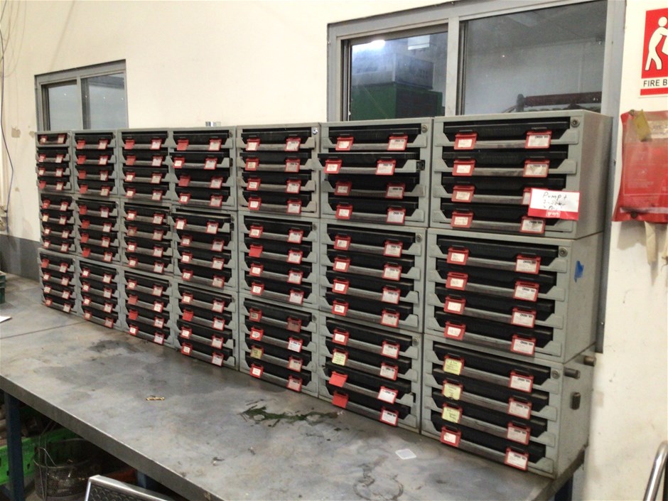 Large Qty of Pump & Injector Parts in Storage Units