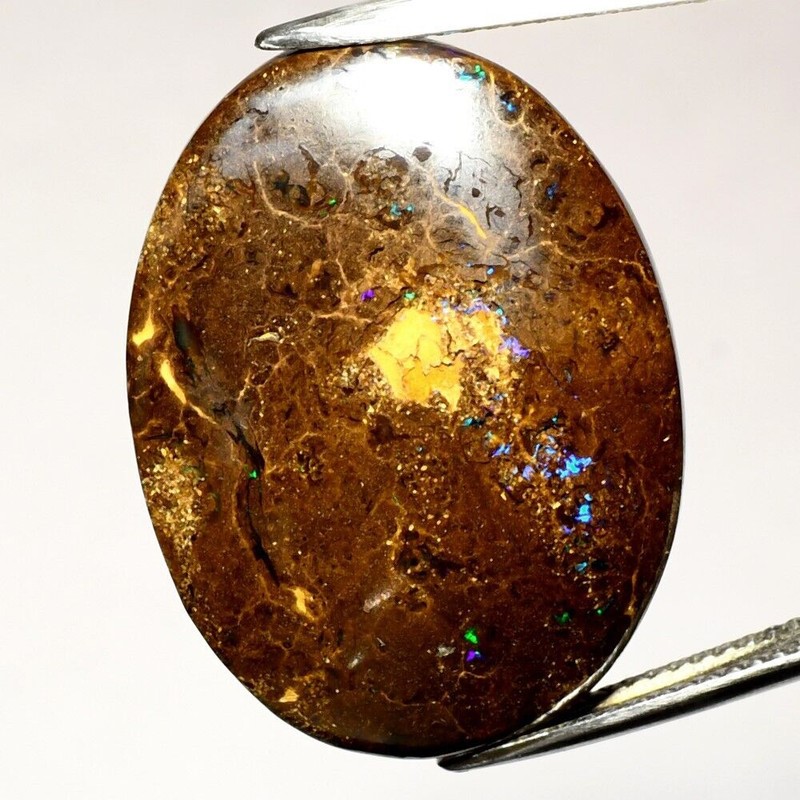 22.83ct Oval Cabochon Winton Matrix Boulder Opal Gemstone - 1Pc