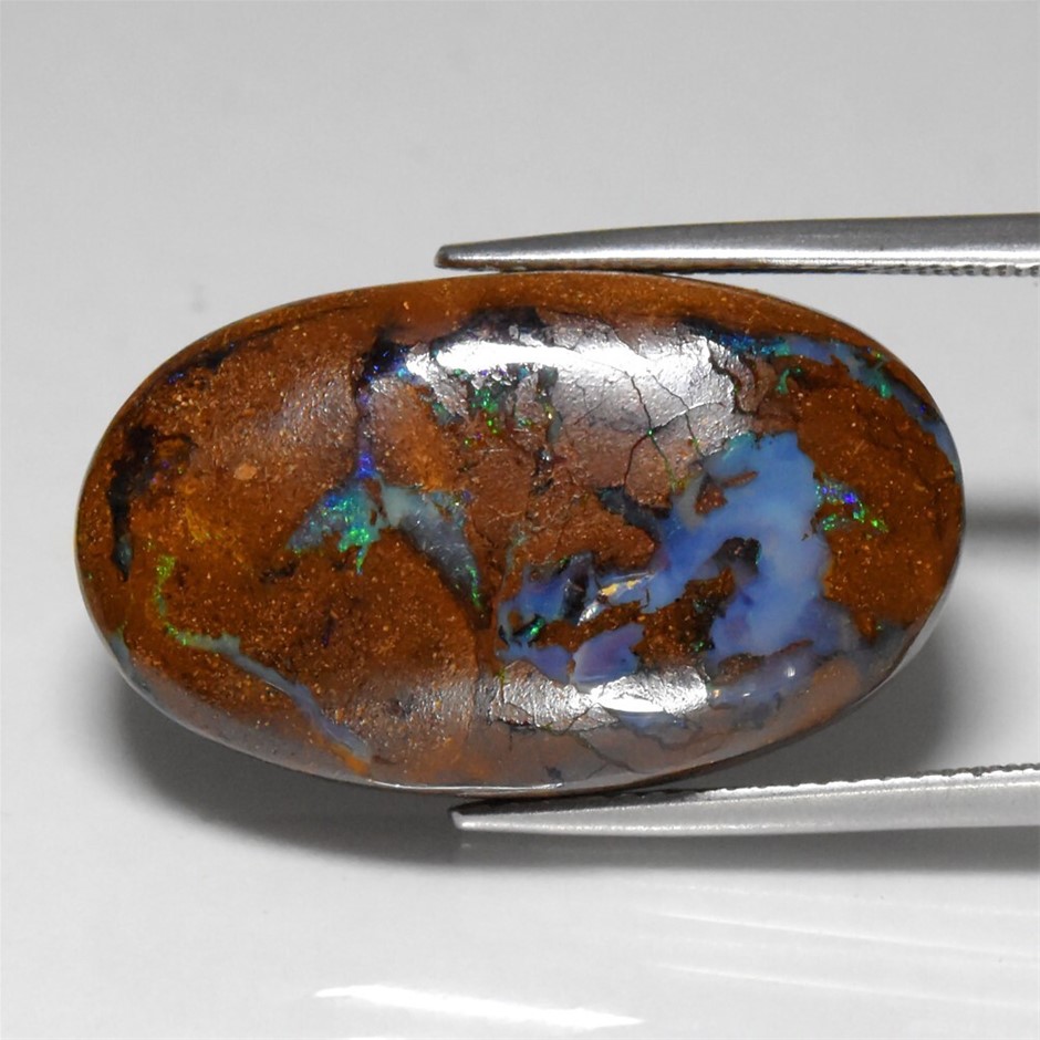 19.80ct Oval Cabochon Winton Matrix Boulder Opal Gemstone - 1Pc