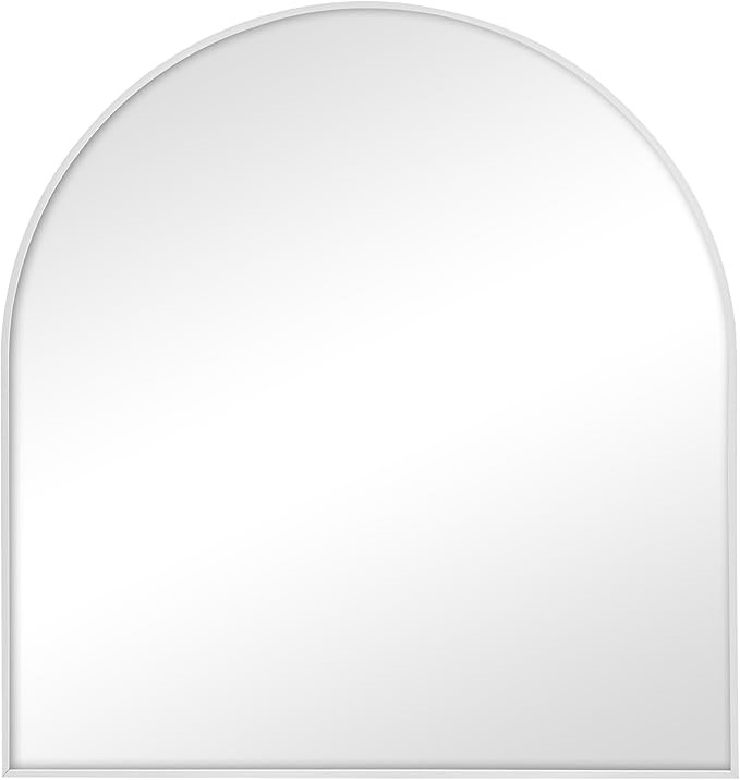 COOPER & CO. Naomi 85cm Arched Mirror, White.