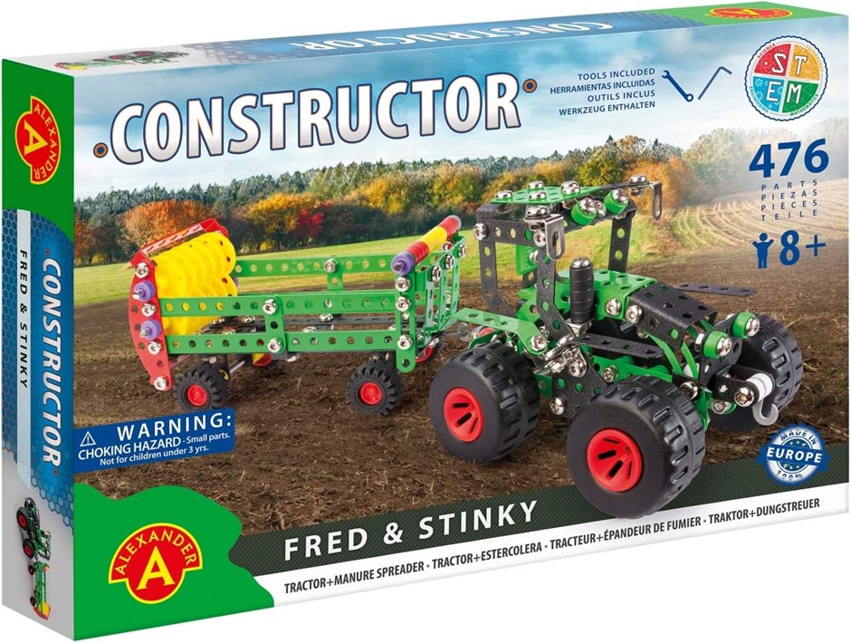 ALEXANDER Toys Constructor STEM 476 Piece Metal Construction Kit, AT02163.