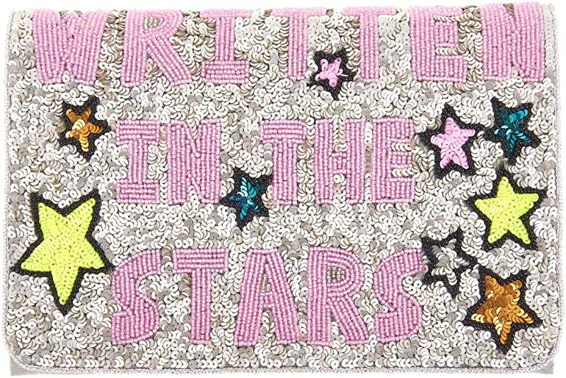 FROM ST XAVIER Women's Star Clutch, Silver, One Size.