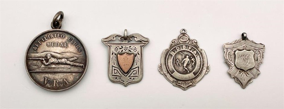 4 x AU Historical Sports Medals - Football & Affild. Clubs C:1896-1927