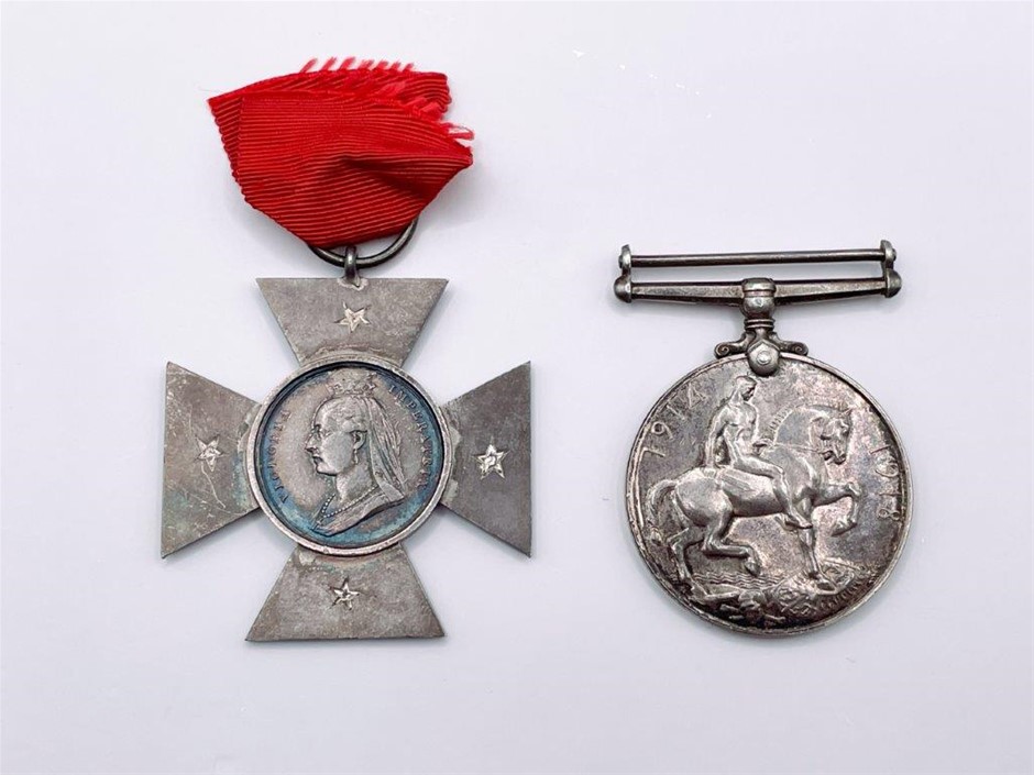 2 x WWI and NSW Troops of Soudan Medals, C:1885-1918