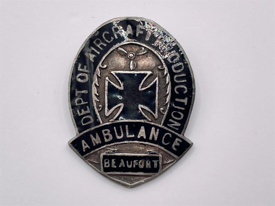 AU Historical Badge - Department of Aircraft Production: Ambulance