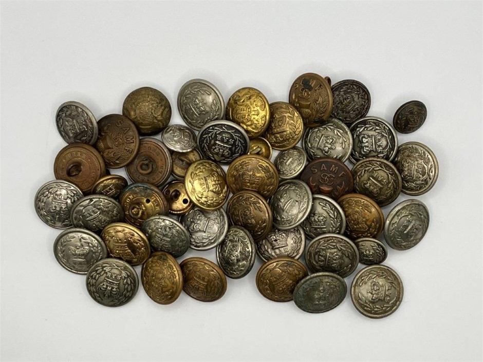 Approx. x 47 AU - SA Military & other Uniform Buttons C:1860-70s
