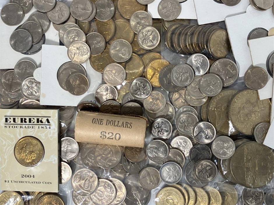 Approx. x295 Asstd AU -Q. Elizabeth II decimal coins - 5,10c, $1,2 & 5