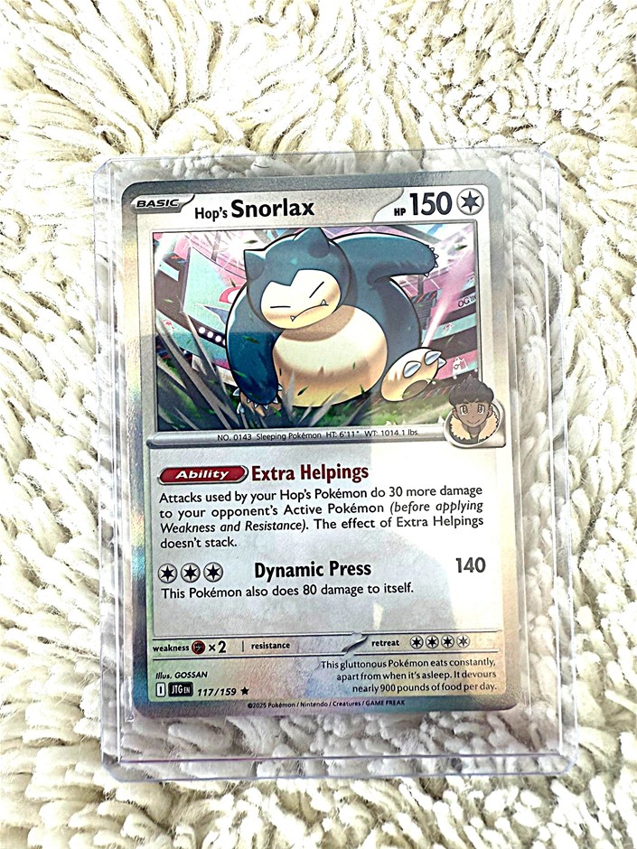 Hop's Snorlax Rare Holo English 117/159