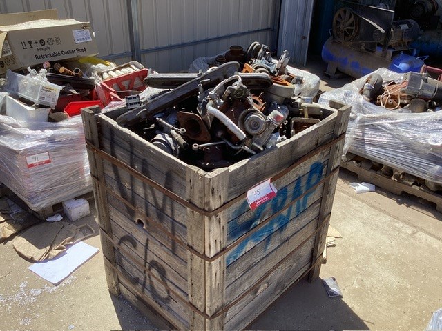 <p>Various Makes And Models Of Turbos And Car Components , Crate Of</p>