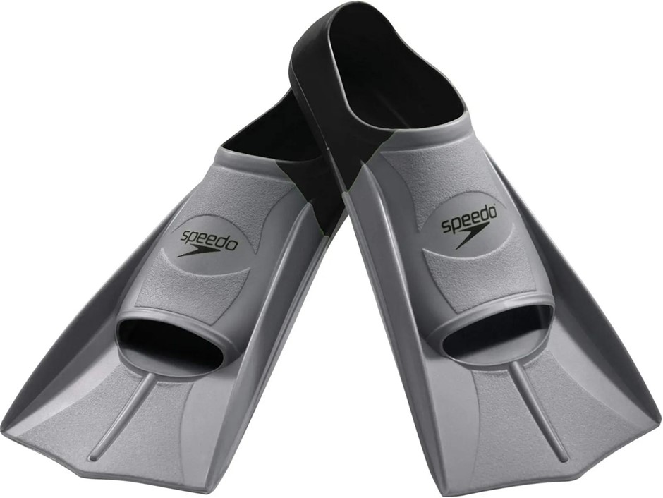 SPEEDO Unisex-Adult Swim Training Fins Rubber Short Blade, Size: 8.5-9.5 UK