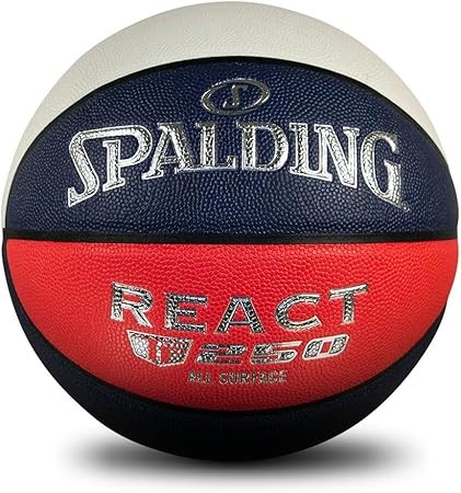 Spalding React TF-250 All-Surface Training Basketball Red/White/Blue, Size