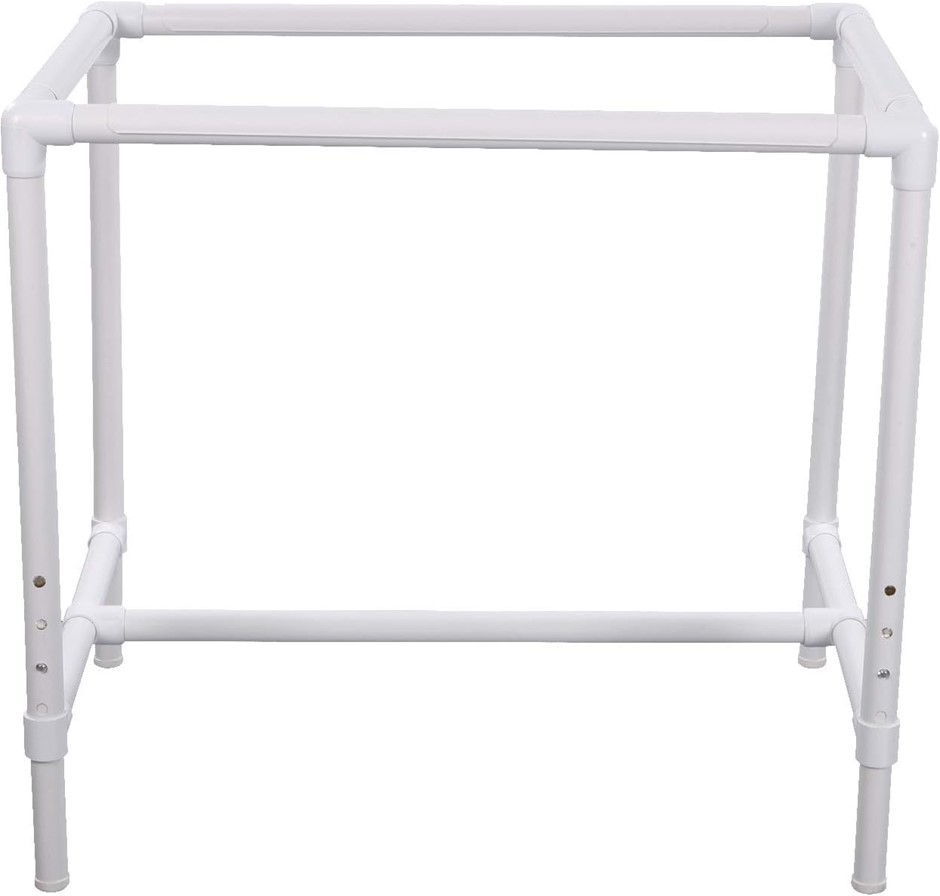 DRITZ Quilter's Floor Frame, Adjustable, White. NB: Damaged Box