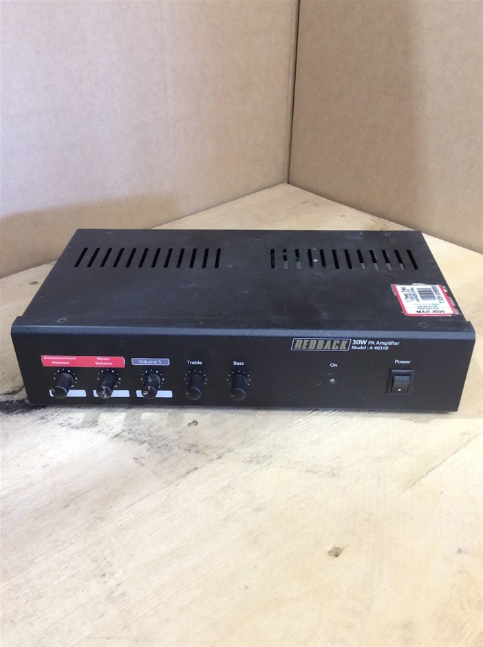 Redback A 4031B 30W Public Address Amplifier