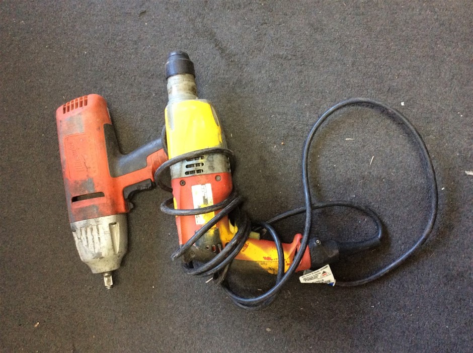 Milwaukee IPWE 400 RQ Impact Wrench+Milwaukee PFH 25 QE Rotary Hammer Drill