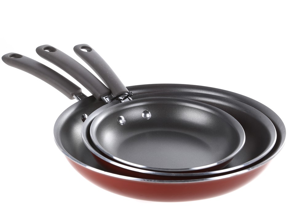 TRAMONTINA Gourmet Selection 3pc Saute Pans, 8, 10 & 12ins, Heavy Gauge Alu