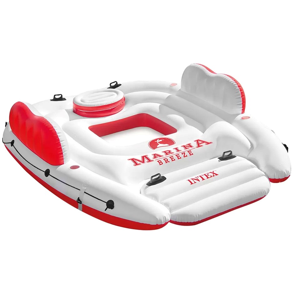 INTEX Marina Breeze Island Float, 2.59m, Red White.